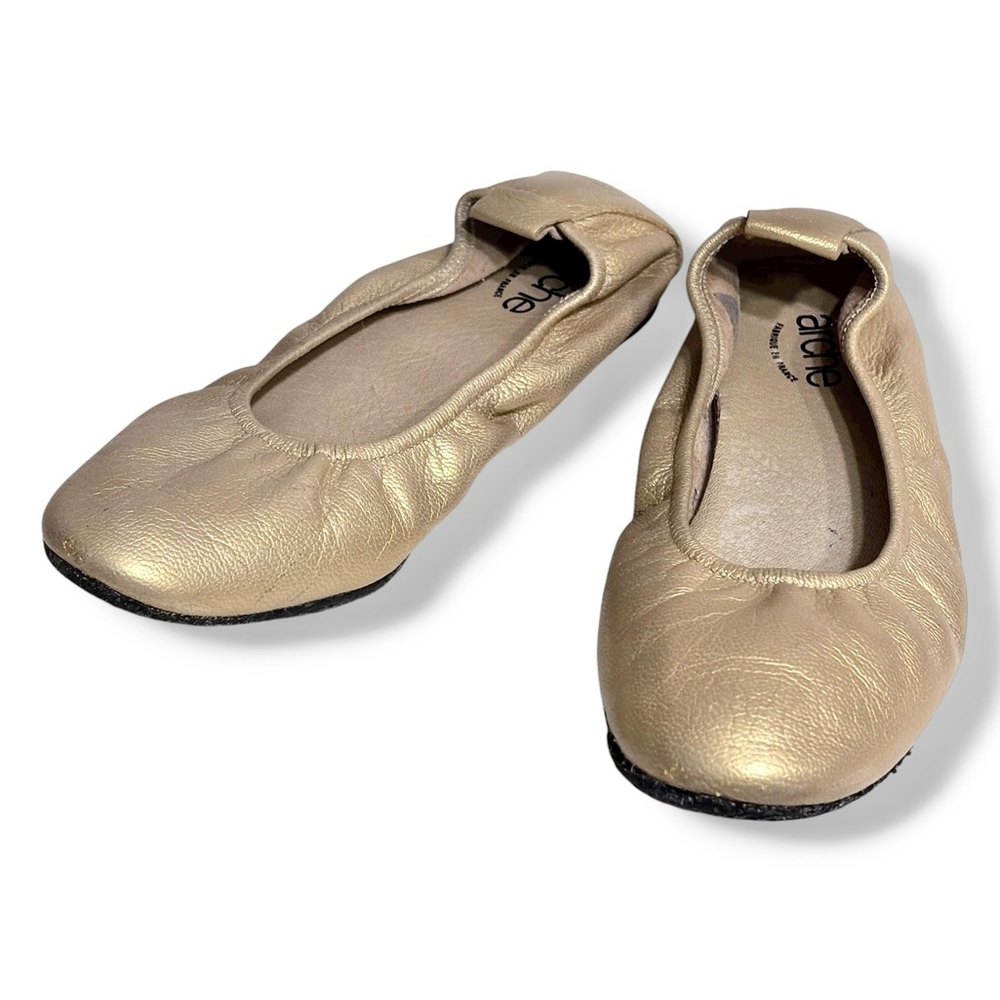 ARCHE FRANCE Laius Metallic Gold Leather Ballet Flats Size 36/6